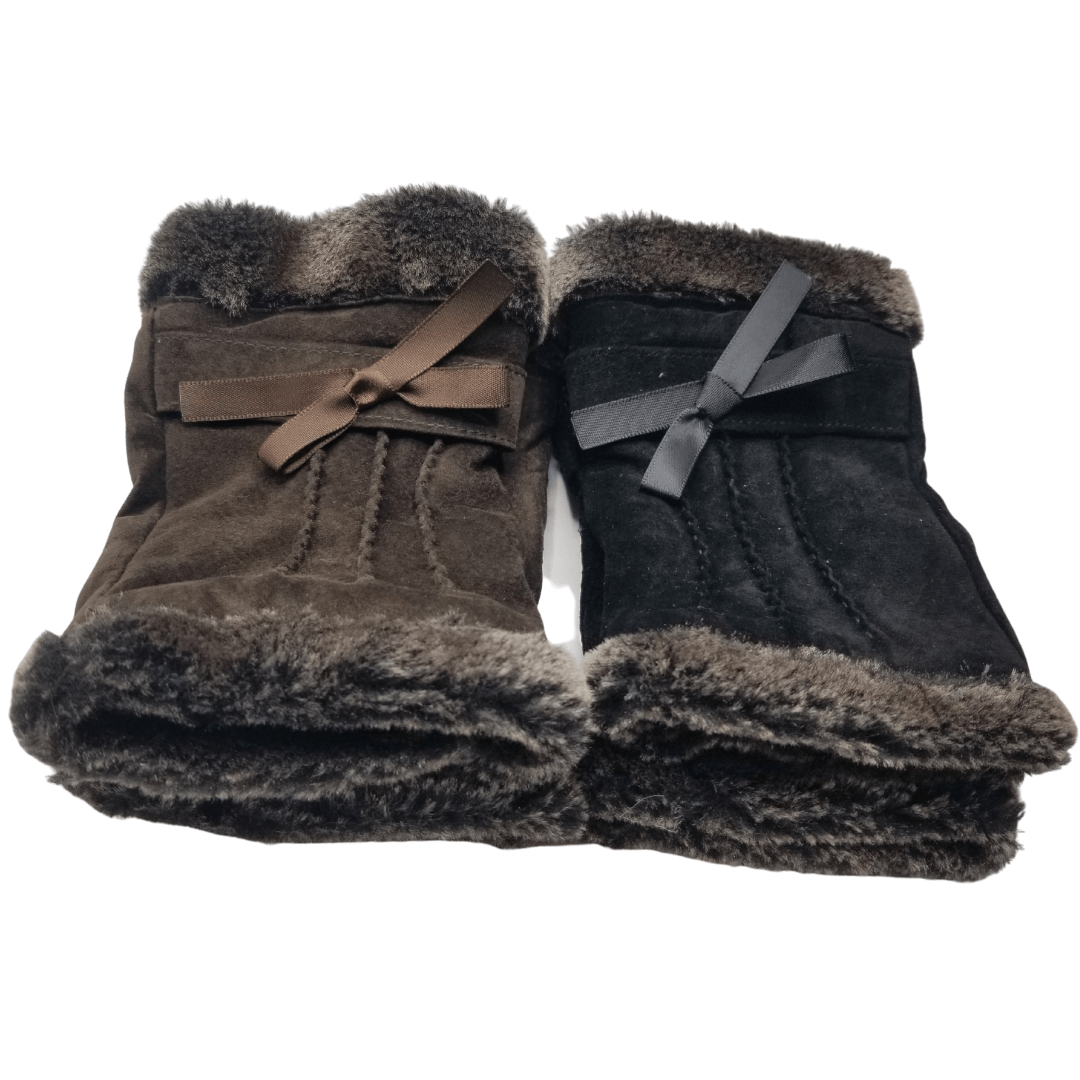 suede fingerless gloves