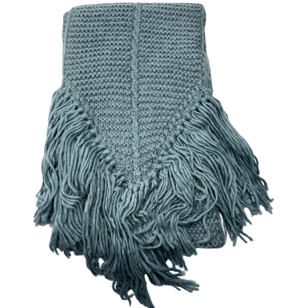 Long Knit Scarf with Fringe