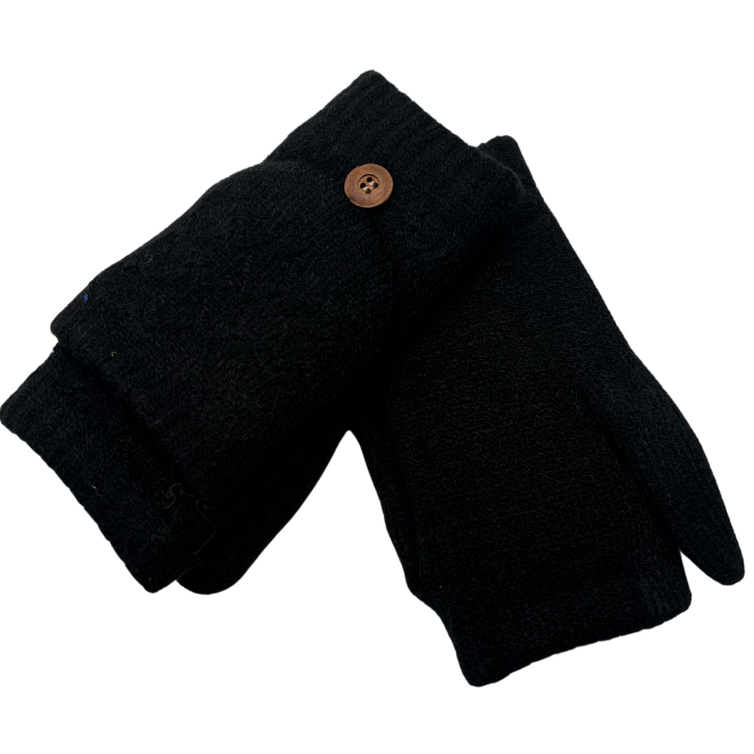 Lined Pop Top Fingerless Gloves