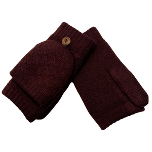 Lined Pop Top Fingerless Gloves