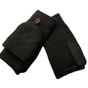 Lined Pop Top Fingerless Gloves