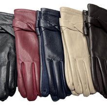 Load image into Gallery viewer, Vegan Leather Twist Touch Glove
