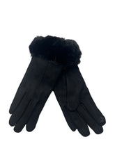 Load image into Gallery viewer, Microfiber Touch Gloves with Faux Fur Cuff
