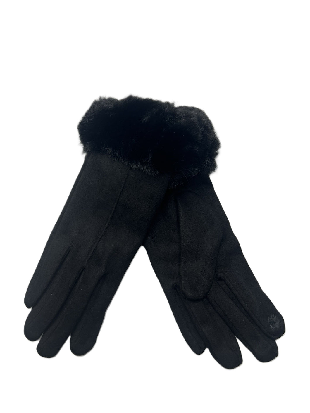 Microfiber Touch Gloves with Faux Fur Cuff