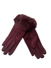 Load image into Gallery viewer, Microfiber Touch Gloves with Faux Fur Cuff

