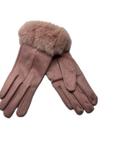 Load image into Gallery viewer, Microfiber Touch Gloves with Faux Fur Cuff
