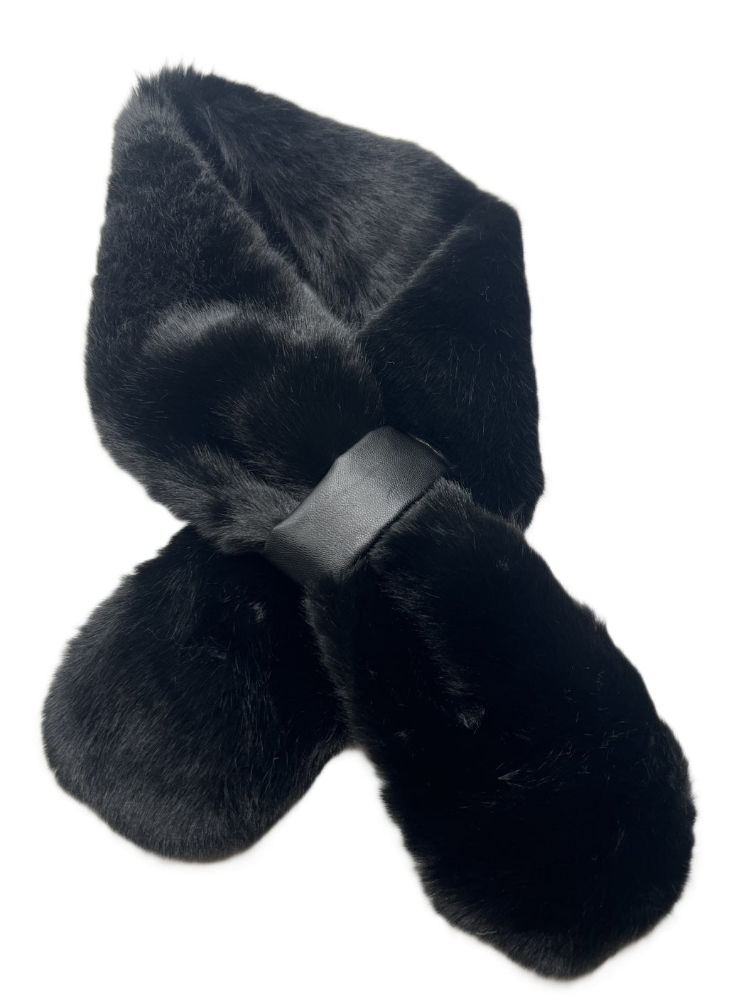 Faux Fur Ascot with Vegan Band