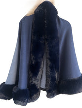 Load image into Gallery viewer, Faux Fur Trimmed Cape
