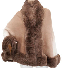 Load image into Gallery viewer, Faux Fur Trimmed Cape
