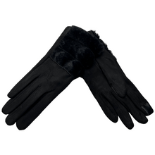 Load image into Gallery viewer, Microfiber Suede Touch Gloves with Faux Fur Cuff
