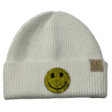 Load image into Gallery viewer, Girls Sequin Smiley Face Beanie
