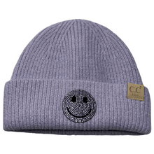 Load image into Gallery viewer, Girls Sequin Smiley Face Beanie
