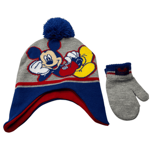 Mickey Mouse Lined Flap Hat with Mittens