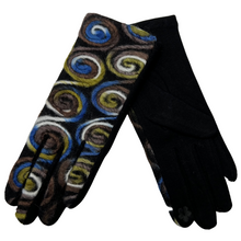 Load image into Gallery viewer, Multi-Color Swirl Touch Gloves

