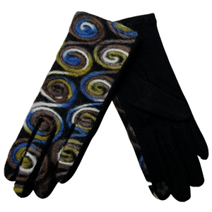 Multi-Color Swirl Touch Gloves