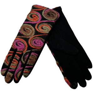 Multi-Color Swirl Touch Gloves