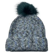 Load image into Gallery viewer, Multi Colored Cuffed PomPom Beanie
