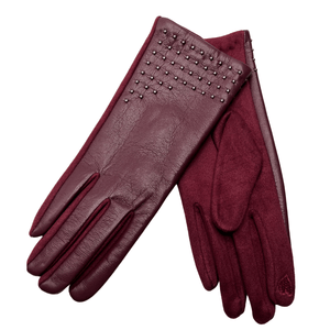 Vegan Leather Stud Touch Glove