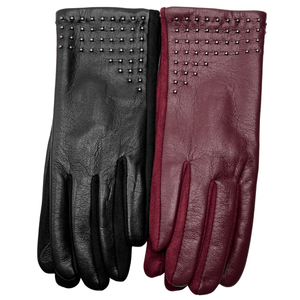 Vegan Leather Stud Touch Glove