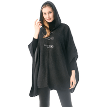 Load image into Gallery viewer, Hooded Cape with Armholes and Toggle Closure
