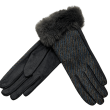 Load image into Gallery viewer, Lined Touch Gloves with Faux Fur Cuff
