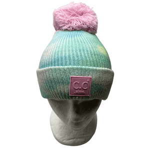 Tie Dye Cuffed PomPom Beanie, BEST SELLER!