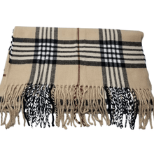 Load image into Gallery viewer, Mens Soft Acrylic Fringed Plaid Scarf - The Glove Lady
