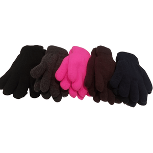 Lined Double Layer Polyester Gloves, Young Girls - The Glove Lady