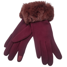 Load image into Gallery viewer, Touch Gloves with Faux Fur Cuff, BEST SELLER! - The Glove Lady
