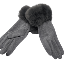 Load image into Gallery viewer, Touch Gloves with Faux Fur Cuff, BEST SELLER! - The Glove Lady
