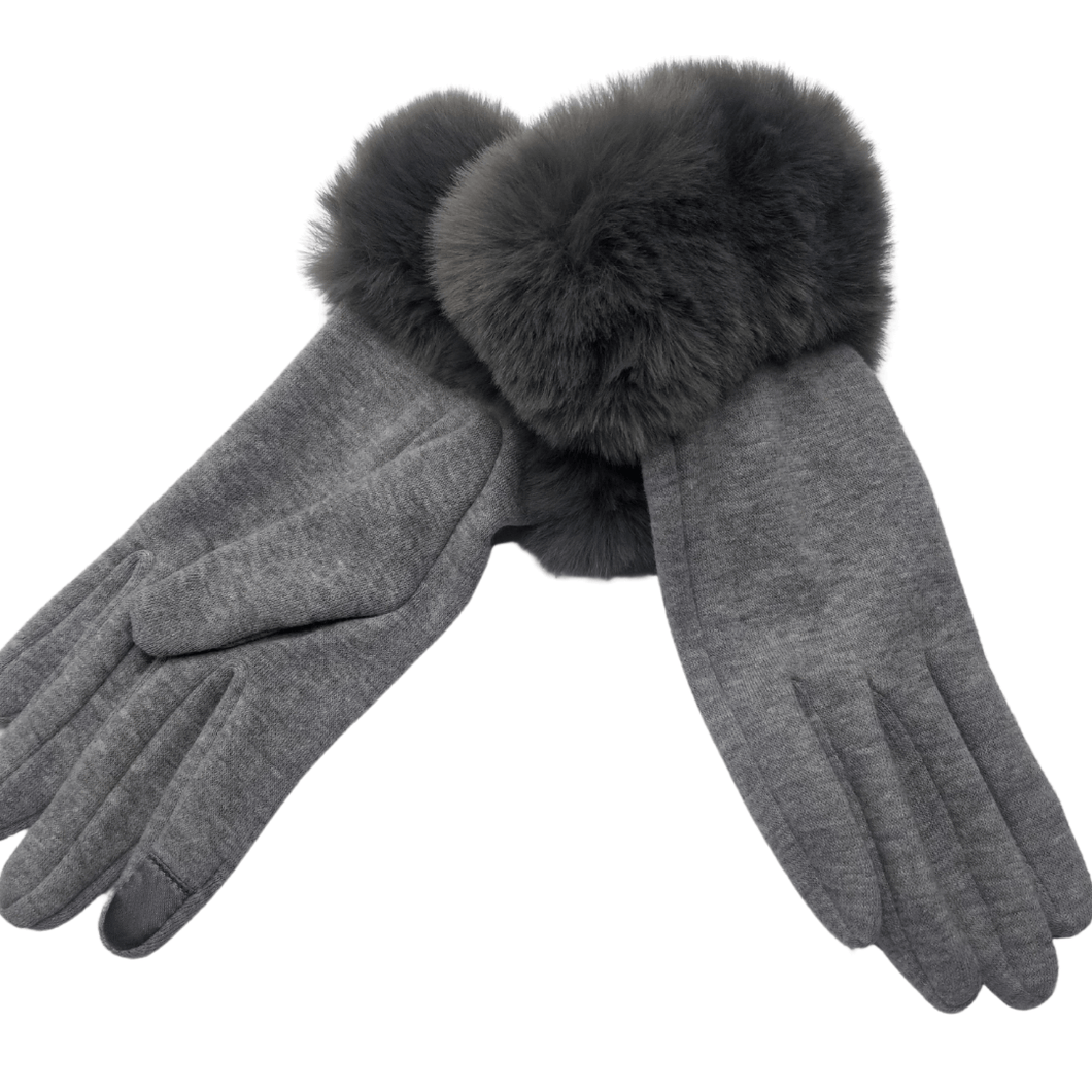 Touch Gloves with Faux Fur Cuff, BEST SELLER! - The Glove Lady