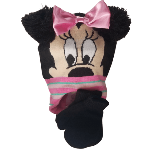 Minnie Mouse Hat & Mittens - The Glove Lady