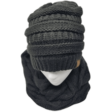 Load image into Gallery viewer, Solid Cable Knit Infinity Scarf - The Glove Lady
